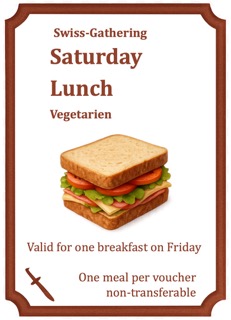 Lunch Saturday CHF 17,-