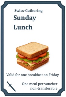 Lunch Sunday CHF 17,-